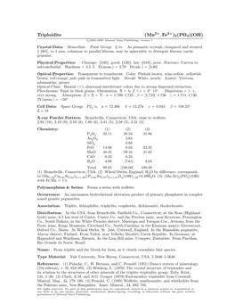 Triploidite (Mn2+,Fe2+)2(PO4)(OH)