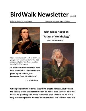 John James Audubon “Father of Ornithology”