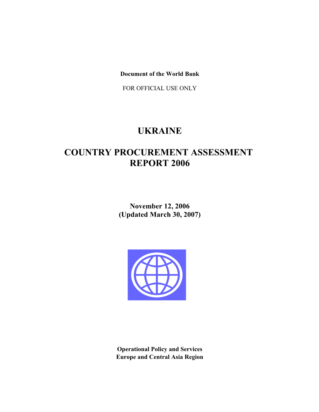 Document of the World Bank s1