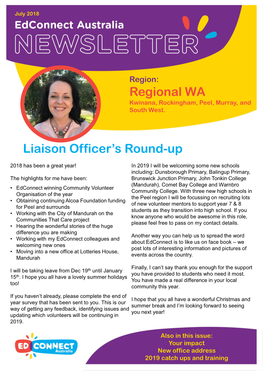Regional WA Liaison Officer's Round-Up