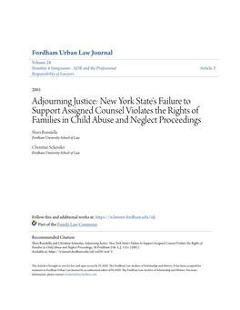 New York State's Failure to Support Assigned Counsel Violates The