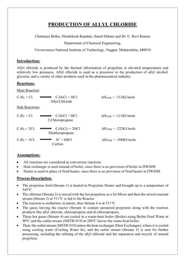 Production of Allyl Chloride