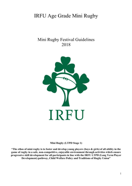 Mini Rugby Tournament Guidelines
