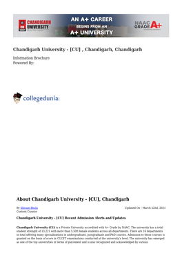 Chandigarh University - [CU] , Chandigarh, Chandigarh