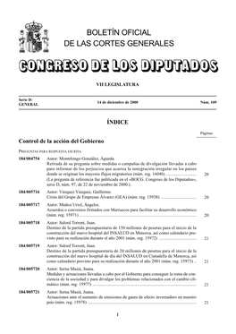 D-109: Boletín De 14 De Diciembre De 2000