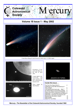 Cotswold Astronomical Society, Founded 1982 Mercury