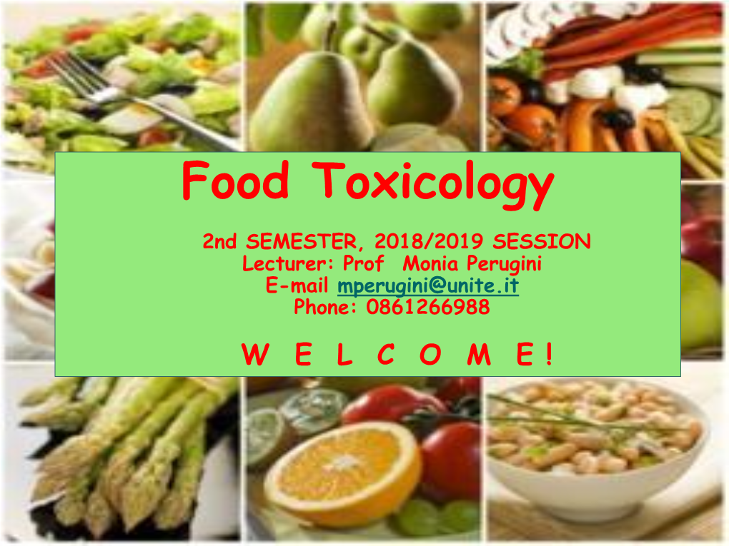 Food Safety & Toxicology (II)