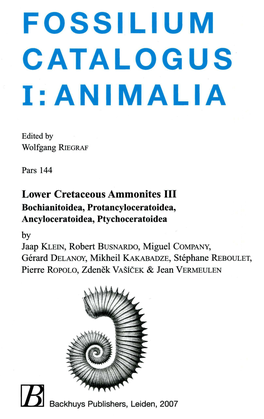 Fossilium Catalogus I:Animalia