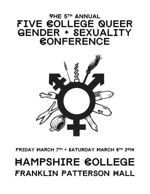 Five College Queer Gender + Sexuality Conference