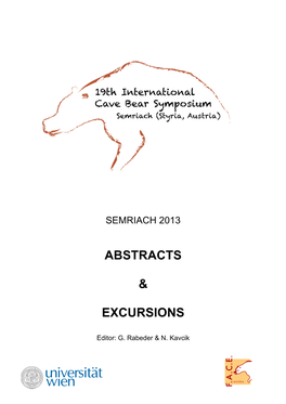 Abstracts & Excursions