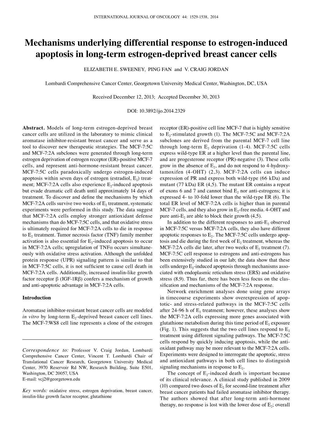 Mechanisms Underlying Differential Response to Estrogen-Induced Apoptosis in Long-Term Estrogen-Deprived Breast Cancer Cells