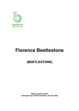 Florence Beetlestone