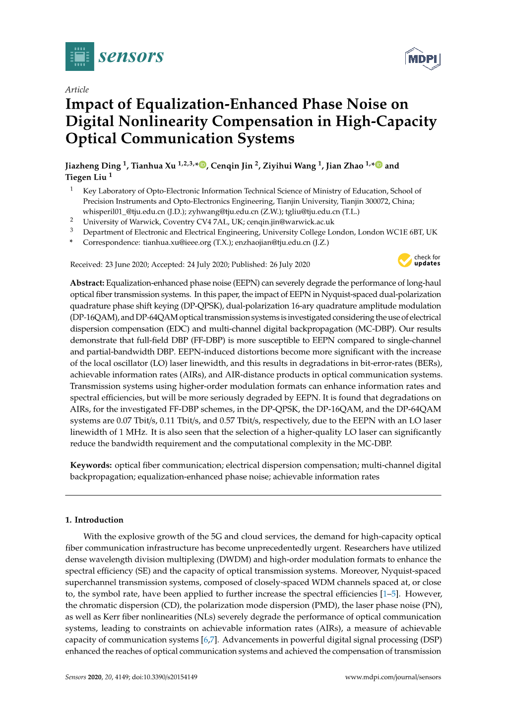 Impact of Equalization-Enhanced Phase Noise on Digital Nonlinearity Compensation in High-Capacity Optical Communication Systems