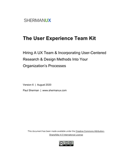 The User Experience Team Kit