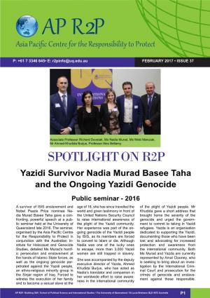 Yazidi Survivor Nadia Murad Basee Taha and the Ongoing Yazidi Genocide