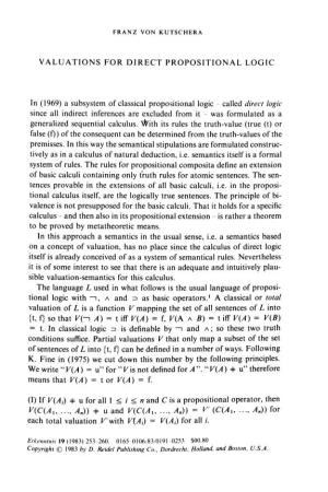 A Subsystem of Classical Propositional Logic