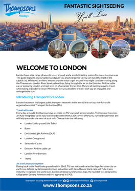 London Visitors Guide Sightseeing