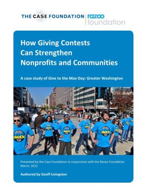 How Giving Contests Can Strengthen Nonprofits and Communities