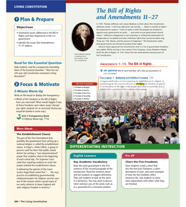 The Bill of Rights and Amendments 11–27