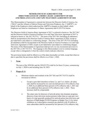 2020 BA/FLTTA Memorandum of Agreement (PDF 400KB)