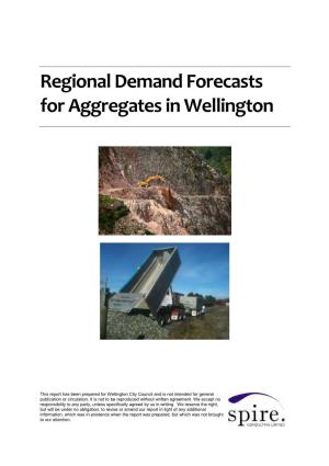 Regional Demand Forecasts for Aggregates in Wellington