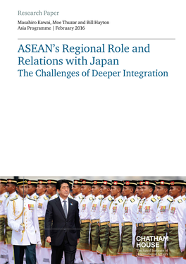 ASEAN's Regional Role and Relations with Japan