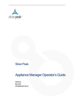 Appliance Manager Operator's Guide