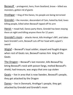 Beowulf's Loyal Soldier, Stayed and Fought Dragon When Rest of Geats