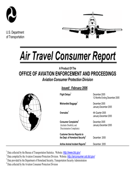 Air Travel Consumer Report