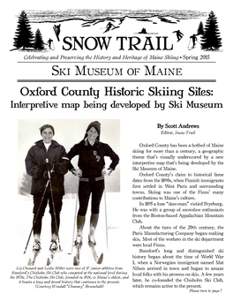 Oxford County Historic Skiing Sites: Interpretive Map Being Developed by Ski Museum