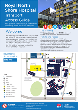 Royal North Shore Hospital Transport Access Guide