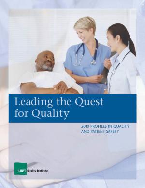 Quality & Pt Safety 2010 Profiles Layout 1