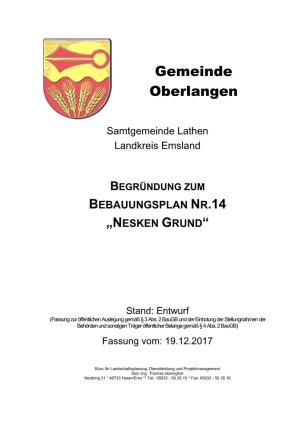 B-Plannr 14 Nesken Grund Oberlangen Begründg 20-12-2017.Docx Dipl.-Ing