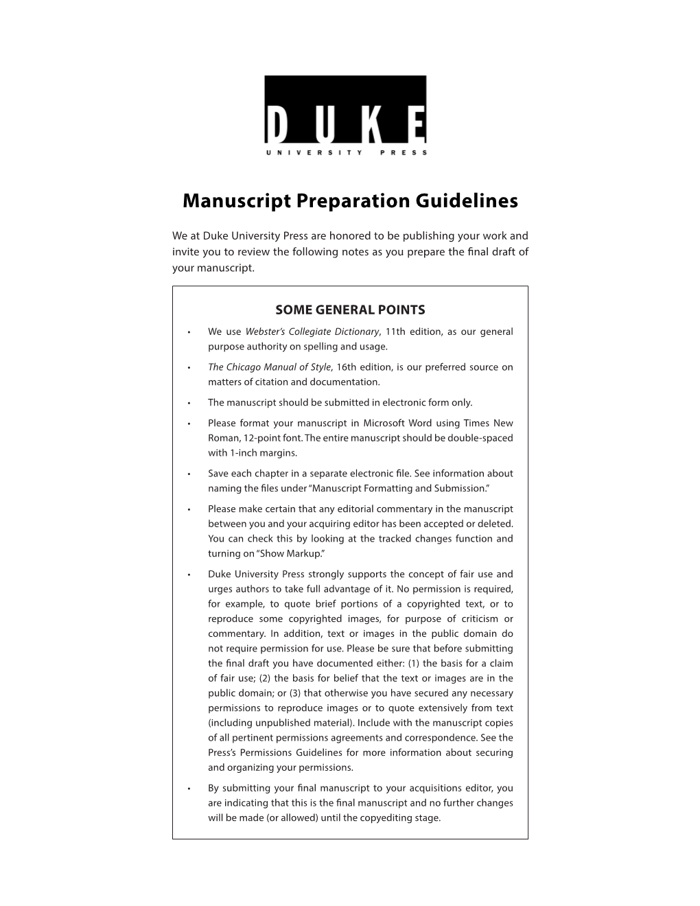 Manuscript Guidelines