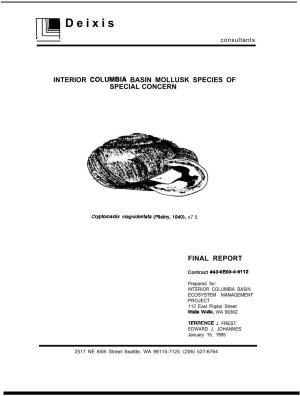 Interior Columbia Basin Mollusk Species of Special Concern
