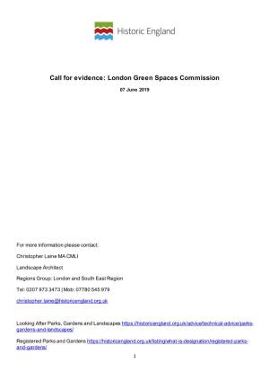 London Green Spaces Commission