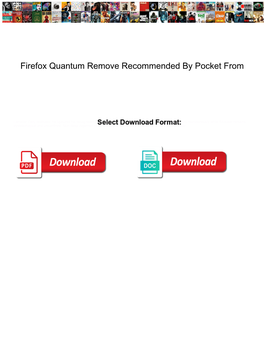 Firefox Quantum Remove Recommended by Pocket From