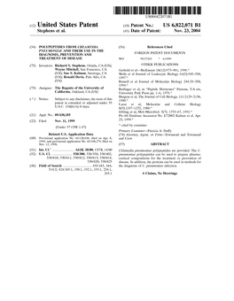 (12) United States Patent (10) Patent No.: US 6,822,071 B1 Stephens Et Al
