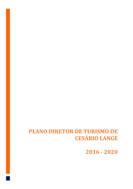 Plano Diretor De Turismo De Cesário Lange 2016-2020 1