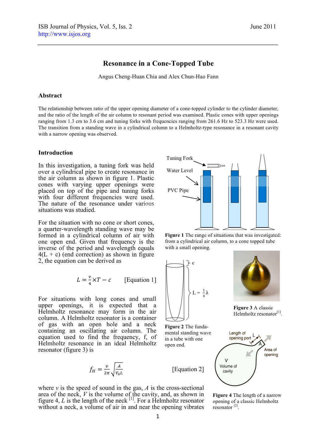 Resonance in a Cone-Topped Tube