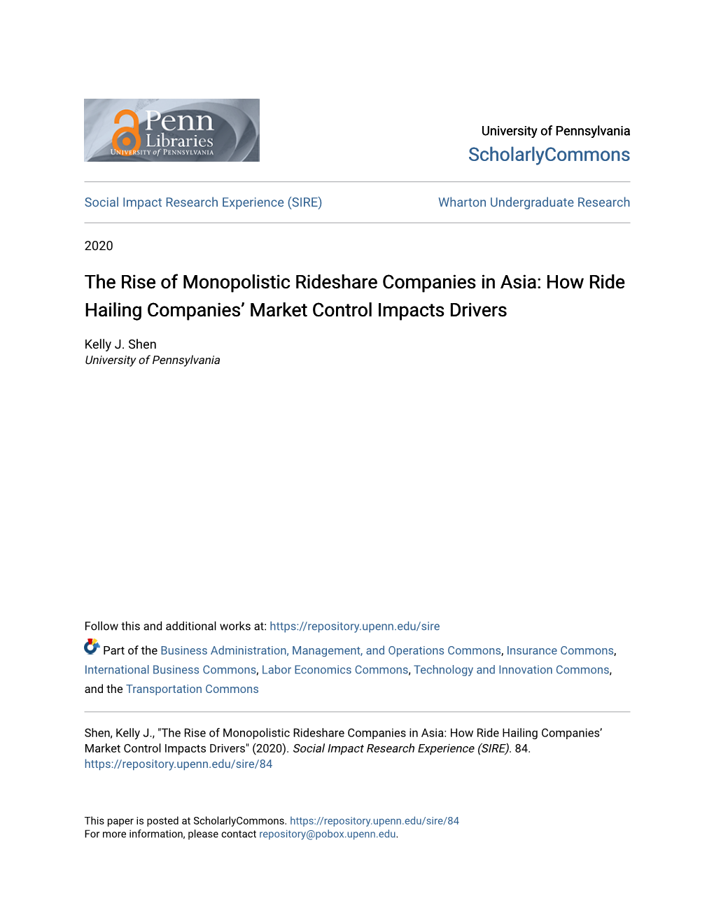 How Ride Hailing Companies' Market Control