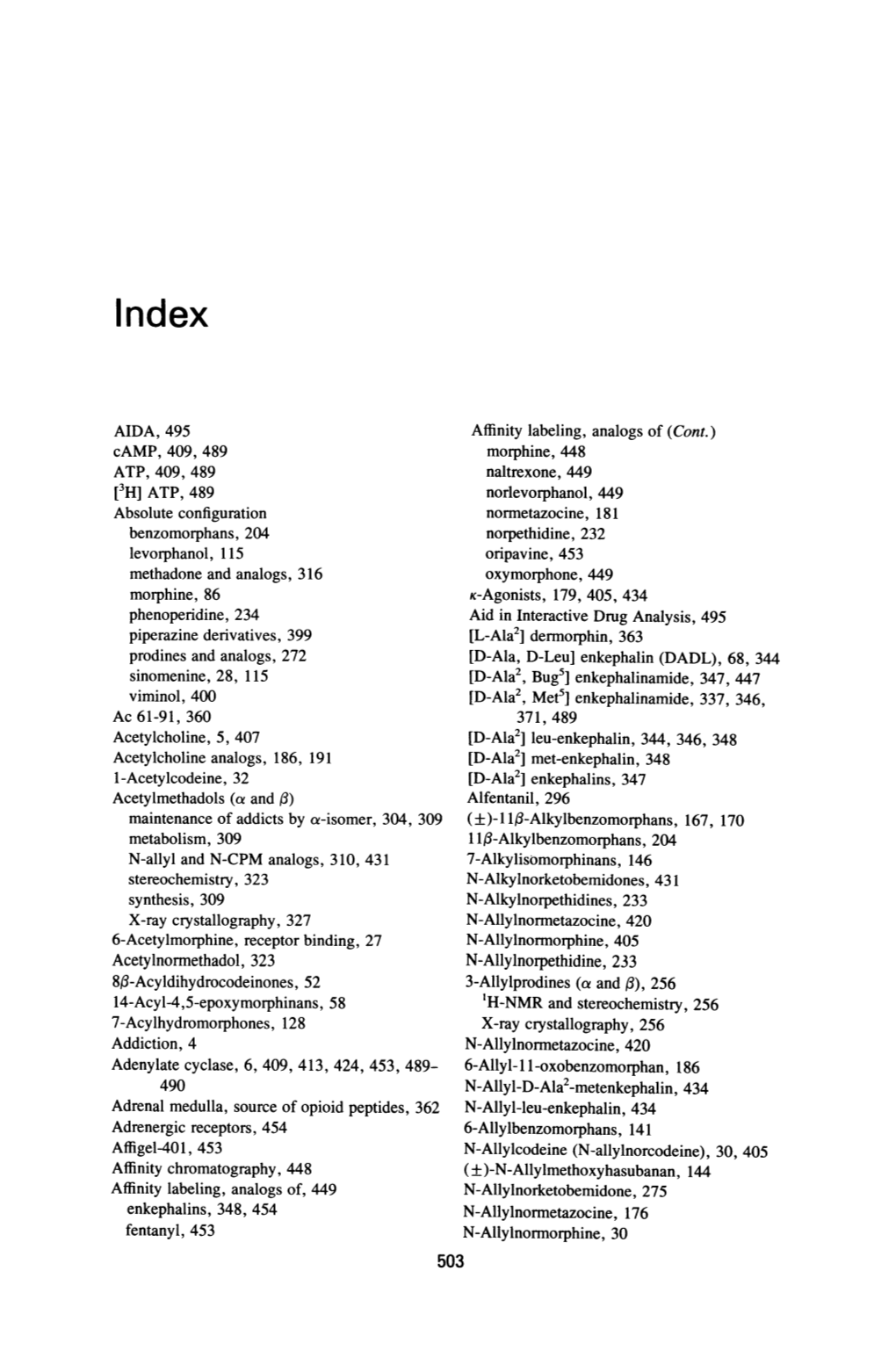 ATP, 489 Absolute Configuration Benzomotphans, 204 Levotphanol