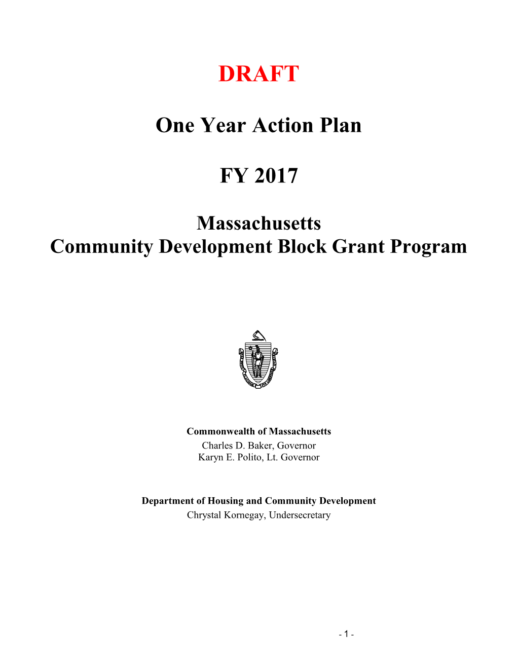 One Year Action Plan