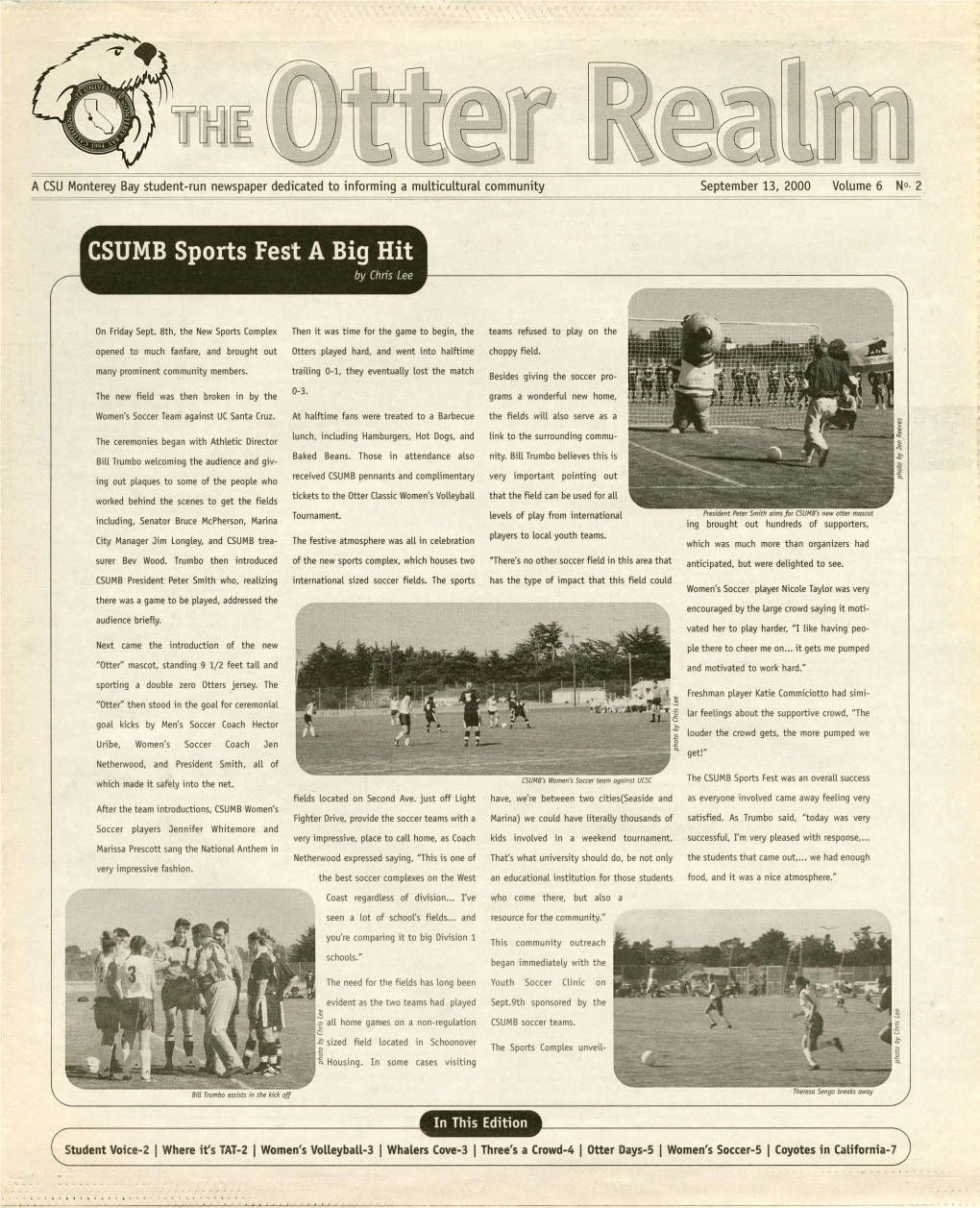 Otter Realm, September 13, 2000, Vol. 6 No. 2