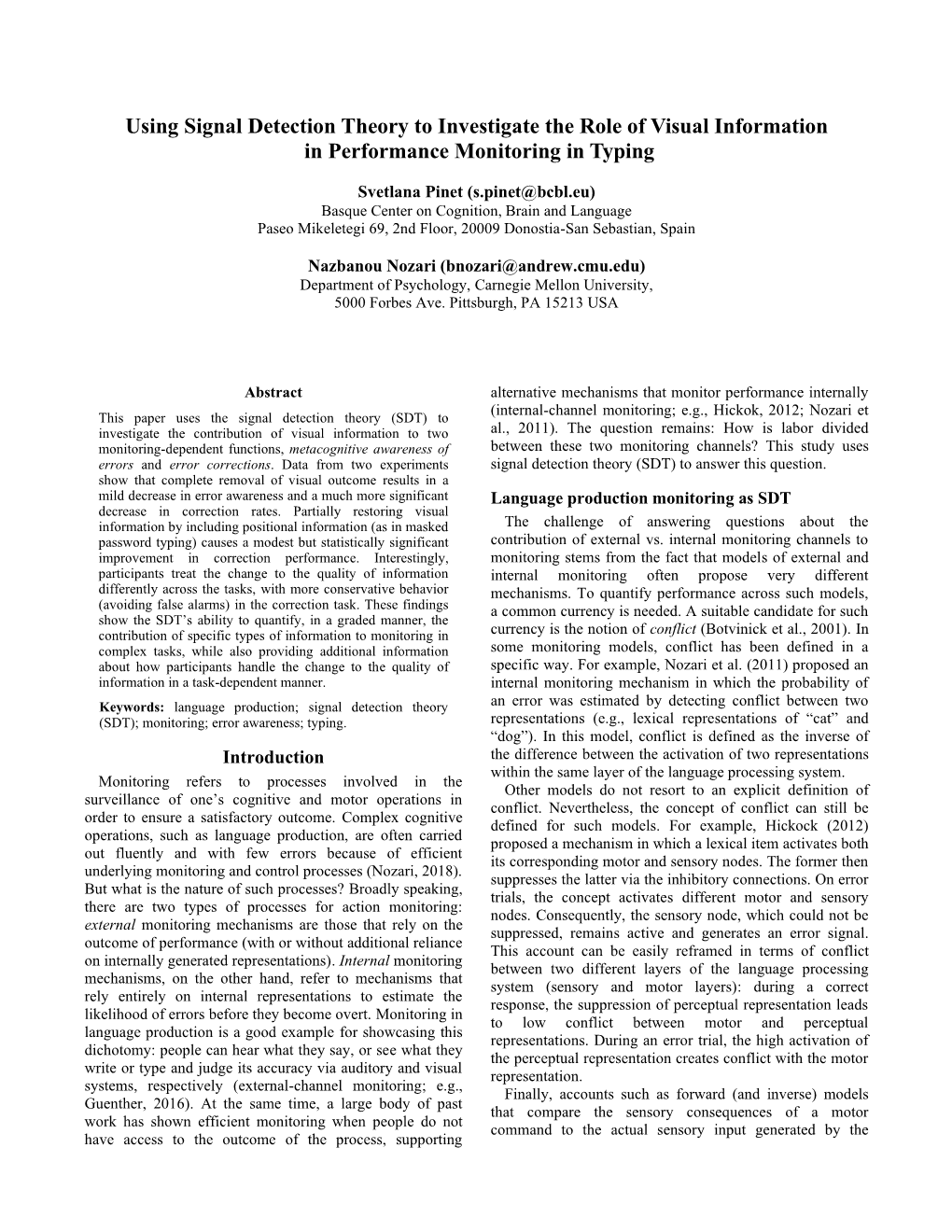 Pre Test Excerpt