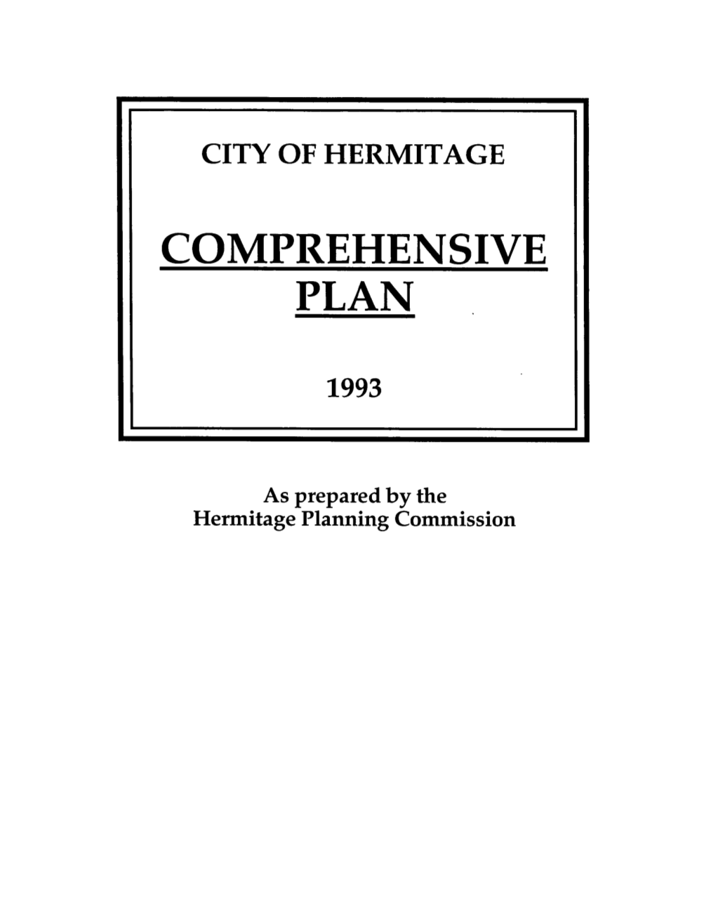 The City of Hermitage Comprehensive Plan (1993) (PDF)