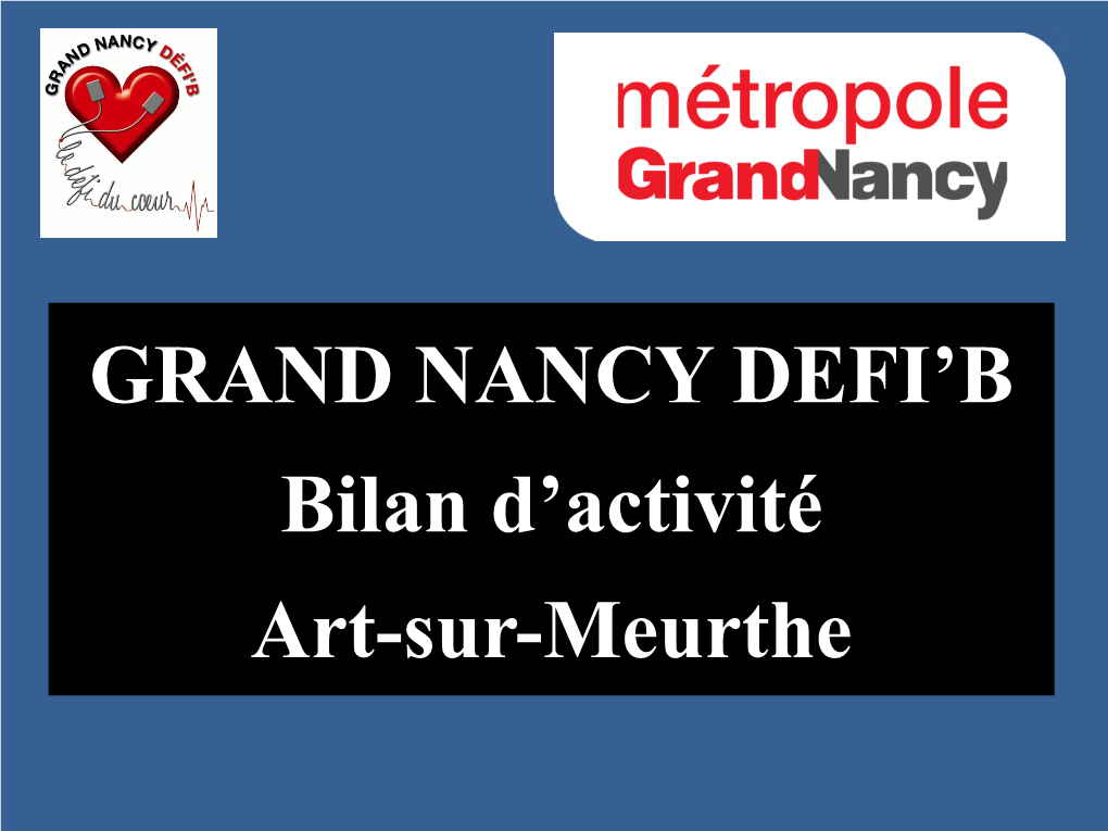 BILAN D'activite Commune D'art Sur Meurthe / Bosserville