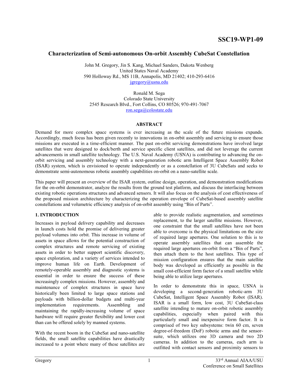 Characterization of Semi-Autonomous On-Orbit Assembly Cubesat Constellation