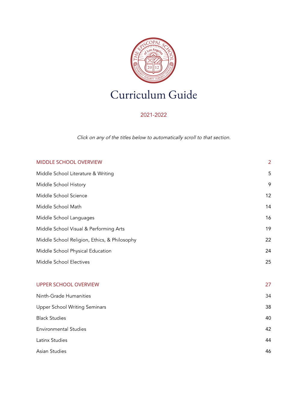 Curriculum Guide 21-22 MASTER