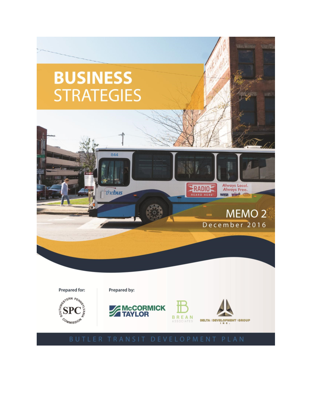 Butler Transit Development Plan: Business Strategies 2016